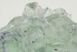 Glass-Clear, Purple & Green Cubic Fluorite Crystals - China #205558-3